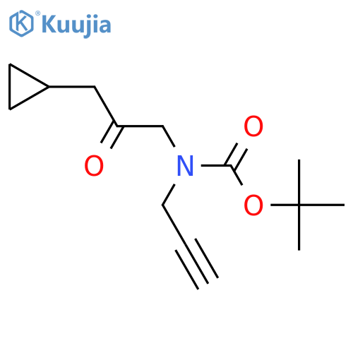 tert-butyl N-(3-cyclopropyl-2-oxopropyl)-N-(prop-2-yn-1-yl)carbamate structure