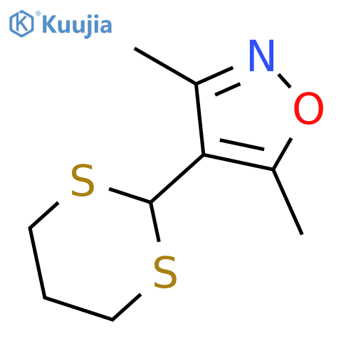 Isoxazole, 4-(1,3-dithian-2-yl)-3,5-dimethyl- structure