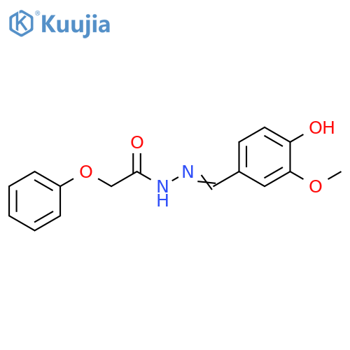 N'-(1E)-(4-hydroxy-3-methoxyphenyl)methylidene-2-phenoxyacetohydrazide structure