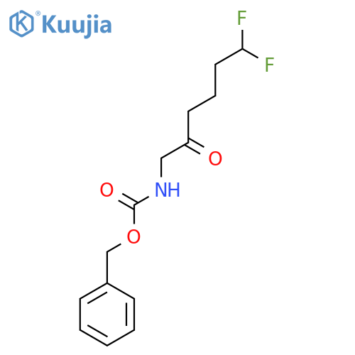 Carbamic acid, N-(6,6-difluoro-2-oxohexyl)-, phenylmethyl ester structure