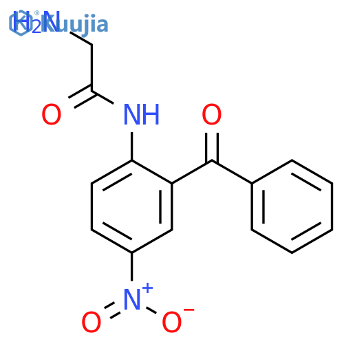 Acetamide, 2-amino-N-(2-benzoyl-4-nitrophenyl)- structure