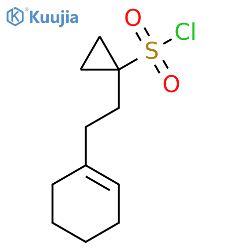 1-2-(cyclohex-1-en-1-yl)ethylcyclopropane-1-sulfonyl chloride structure