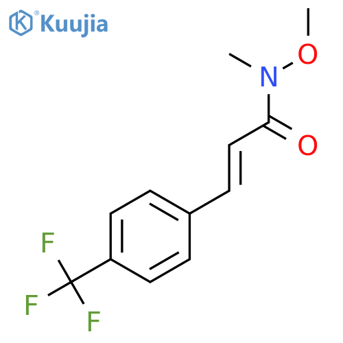 (2E)-N-methoxy-N-methyl-3-4-(trifluoromethyl)phenylprop-2-enamide structure