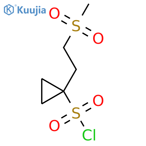 1-(2-methanesulfonylethyl)cyclopropane-1-sulfonyl chloride structure