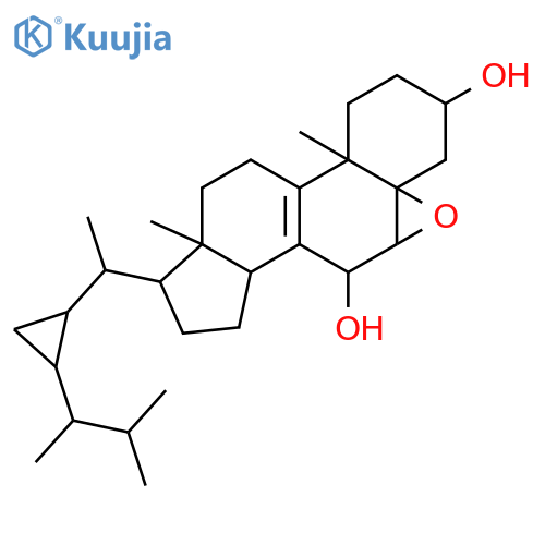 5,6-Epoxy-29-norgorgost-8-ene-3,7-diol; (3β,5α,6α,7α,22R,23R,24R)-form structure