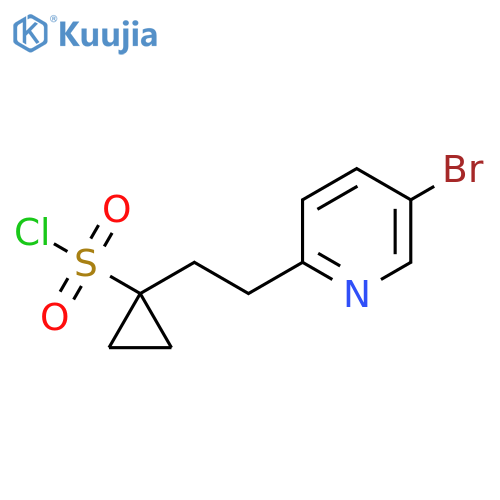 1-2-(5-bromopyridin-2-yl)ethylcyclopropane-1-sulfonyl chloride structure