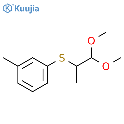 Benzene, 1-[(2,2-dimethoxy-1-methylethyl)thio]-3-methyl- structure