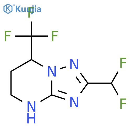 2-(difluoromethyl)-7-(trifluoromethyl)-4H,5H,6H,7H-1,2,4triazolo1,5-apyrimidine structure