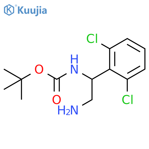 tert-butyl N-2-amino-1-(2,6-dichlorophenyl)ethylcarbamate structure