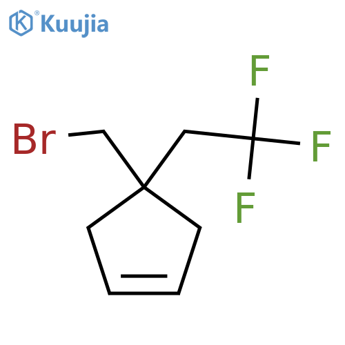 4-(Bromomethyl)-4-(2,2,2-trifluoroethyl)cyclopentene structure