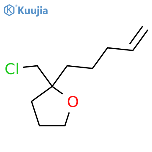 2-(Chloromethyl)-2-(pent-4-en-1-yl)oxolane structure