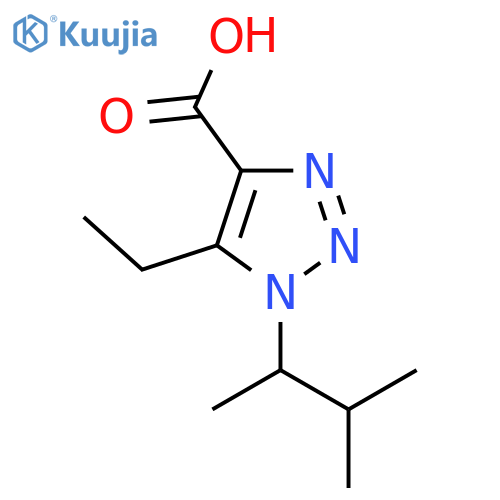 5-ethyl-1-(3-methylbutan-2-yl)-1H-1,2,3-triazole-4-carboxylic acid structure