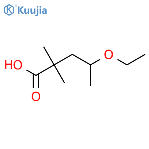 4-ethoxy-2,2-dimethylpentanoic acid structure