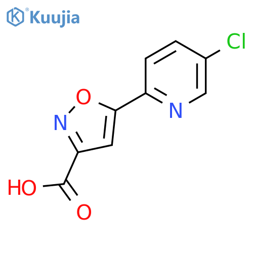 5-(5-chloropyridin-2-yl)-1,2-oxazole-3-carboxylic acid structure