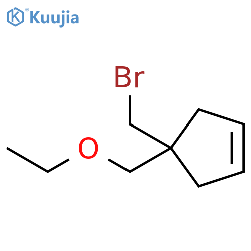 Cyclopentene, 4-(bromomethyl)-4-(ethoxymethyl)- structure