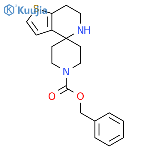 benzyl 6',7'-dihydro-5'H-spiropiperidine-4,4'-thieno3,2-cpyridine-1-carboxylate structure