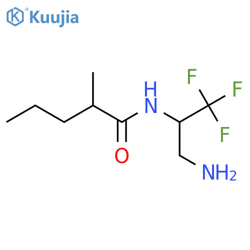 N-(3-amino-1,1,1-trifluoropropan-2-yl)-2-methylpentanamide structure