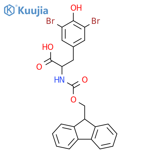 3,5-dibromo-N-[(9H-fluoren-9-ylmethoxy)carbonyl]- L-Tyrosine structure