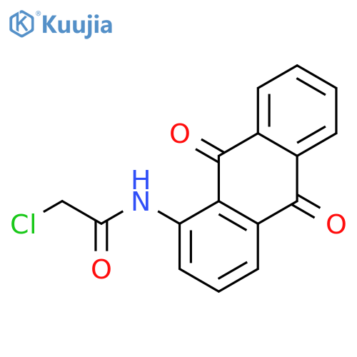 2-chloro-N-(9,10-dioxo-9,10-dihydroanthracen-1-yl)acetamide structure