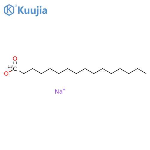 Palmitic acid-13C sodium structure