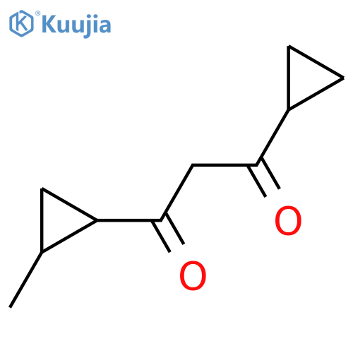 1-cyclopropyl-3-(2-methylcyclopropyl)propane-1,3-dione structure