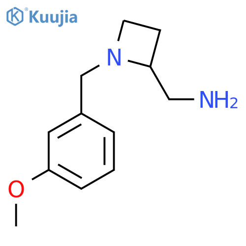 {1-(3-methoxyphenyl)methylazetidin-2-yl}methanamine structure