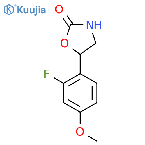 5-(2-fluoro-4-methoxyphenyl)-1,3-oxazolidin-2-one structure