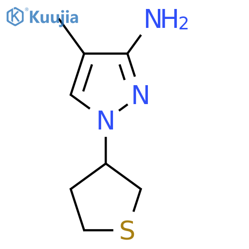 4-methyl-1-(thiolan-3-yl)-1H-pyrazol-3-amine structure
