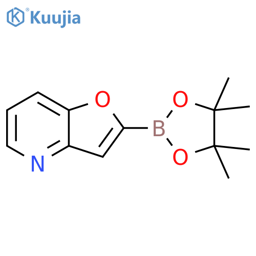 2-(4,4,5,5-tetramethyl-1,3,2-dioxaborolan-2-yl)furo[3,2-b]pyridine structure