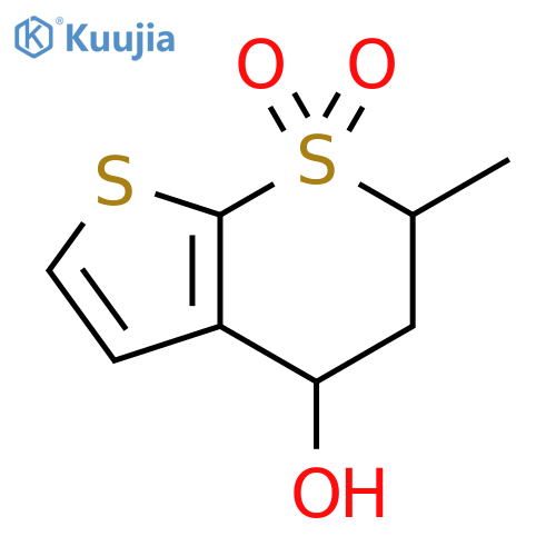 4-hydroxy-2-methyl-2H,3H,4H-1lambda6-thieno2,3-bthiopyran-1,1-dione structure