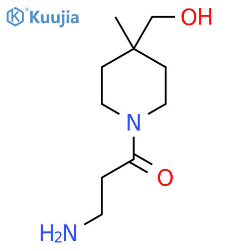 3-Amino-1-(4-(hydroxymethyl)-4-methylpiperidin-1-yl)propan-1-one structure