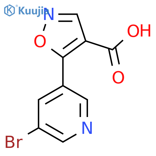 5-(5-bromopyridin-3-yl)-1,2-oxazole-4-carboxylic acid structure