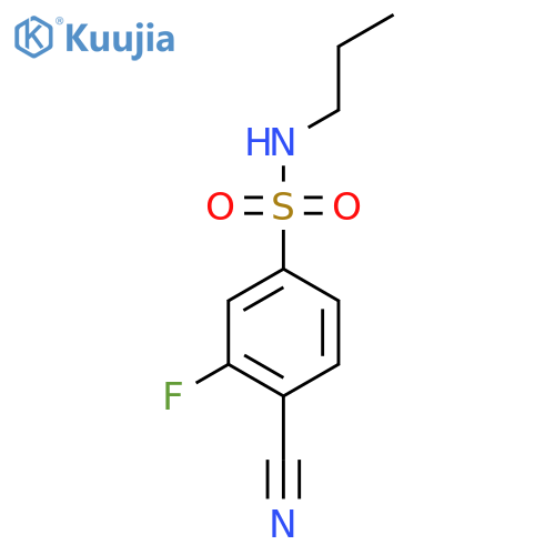 4-cyano-3-fluoro-N-propylbenzene-1-sulfonamide structure