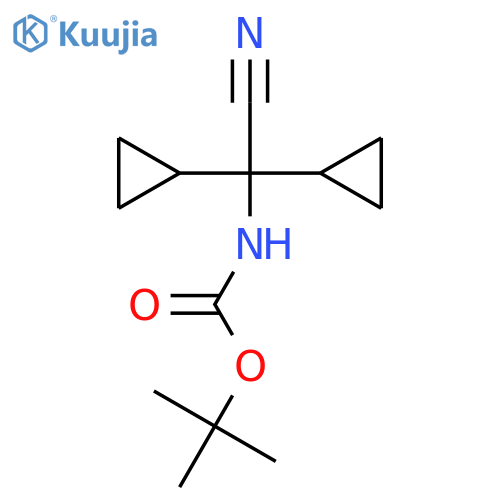 tert-butyl N-(cyanodicyclopropylmethyl)carbamate structure