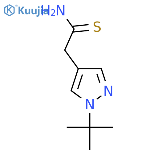 2-(1-tert-butyl-1H-pyrazol-4-yl)ethanethioamide structure