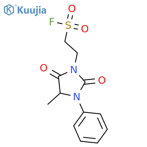 2-(4-methyl-2,5-dioxo-3-phenylimidazolidin-1-yl)ethane-1-sulfonyl fluoride structure