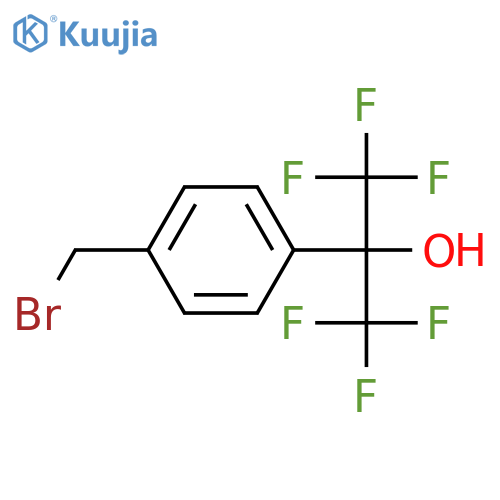 2-4-(Bromomethyl)phenyl-1,1,1,3,3,3-hexafluoropropan-2-ol structure