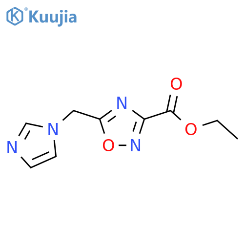 ethyl 5-(1H-imidazol-1-yl)methyl-1,2,4-oxadiazole-3-carboxylate structure