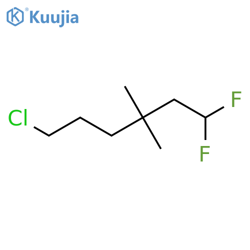 6-Chloro-1,1-difluoro-3,3-dimethylhexane structure