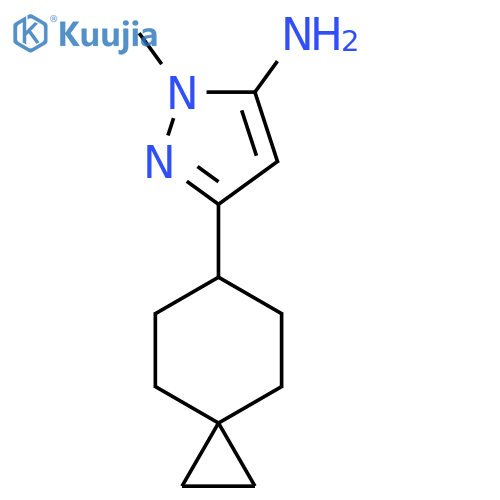 1-methyl-3-{spiro[2.5]octan-6-yl}-1H-pyrazol-5-amine structure