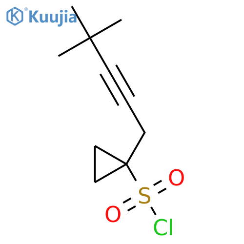 1-(4,4-dimethylpent-2-yn-1-yl)cyclopropane-1-sulfonyl chloride structure