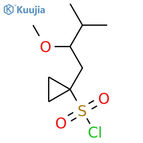 1-(2-methoxy-3-methylbutyl)cyclopropane-1-sulfonyl chloride structure