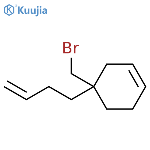 Cyclohexene, 4-(bromomethyl)-4-(3-buten-1-yl)- structure