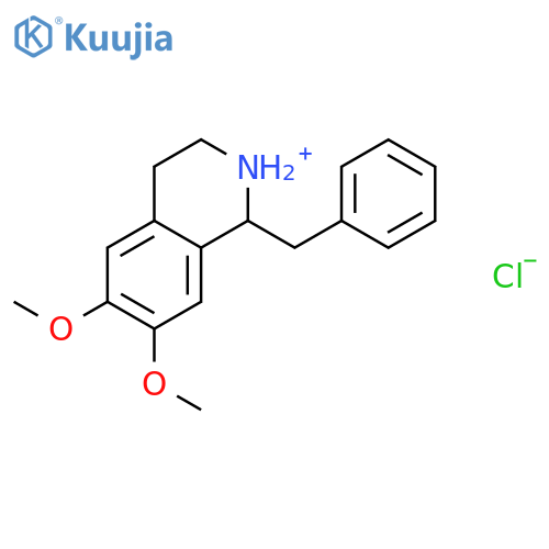 1-benzyl-6,7-dimethoxy-1,2,3,4-tetrahydroisoquinolinium chloride structure