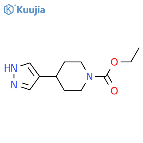ethyl 4-(1H-pyrazol-4-yl)piperidine-1-carboxylate structure