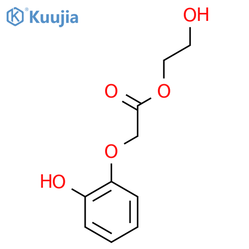 2-hydroxyethyl 2-(2-hydroxyphenoxy)acetate structure