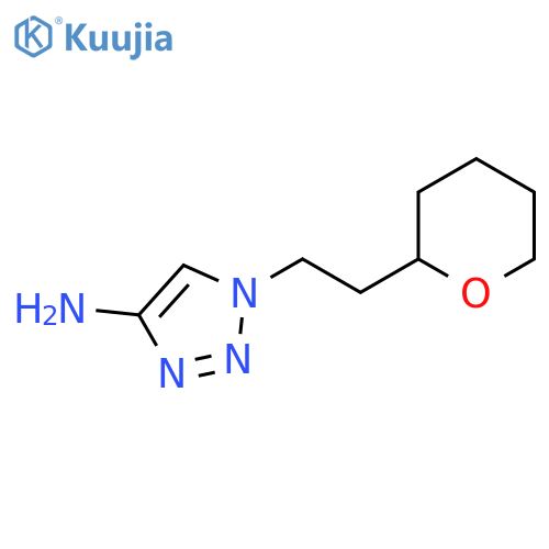 1-2-(oxan-2-yl)ethyl-1H-1,2,3-triazol-4-amine structure