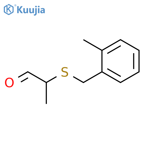 Propanal, 2-[[(2-methylphenyl)methyl]thio]- structure