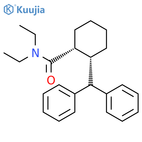 CYCLOHEXANECARBOXAMIDE, 2-(DIPHENYLMETHYL)-N,N-DIETHYL-, CIS- structure