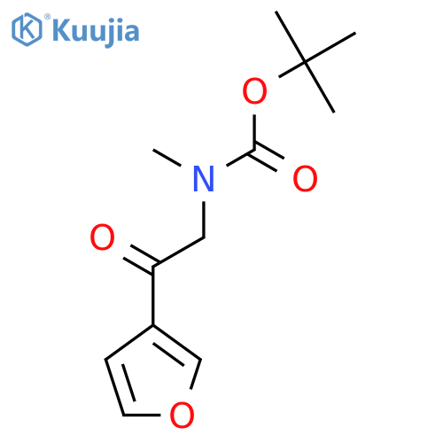 tert-butyl N-[2-(furan-3-yl)-2-oxoethyl]-N-methylcarbamate structure